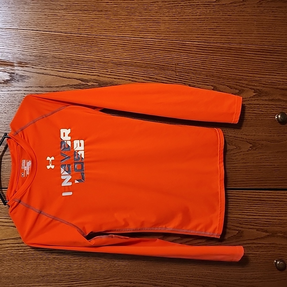 Under armor,  Orange long sleeve, Youth Extra Large
